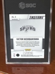 VICTOR WEMBANYAMA ROOKIE 2023-24 Panini Instant #5 SP/44142 SGC 9.5 MINT+ SPURS