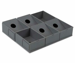 1x Customizable Modular Sorting Tray (Box of 6 Cells)