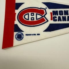 Montreal Canadiens Vintage 90s Trench NHL Hockey Mini Pennant 9″x4” Felt Banner
