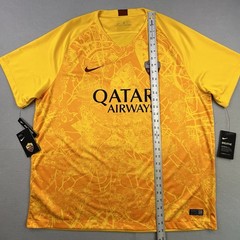 Nike AS Roma Third Soccer Futbol Jersey XXL 2018-19 Gold Qatar Airways Shirt NEW
