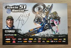 JUSTIN BARCIA #51 YAMAH RACING AUTOGRAPHED PROMO POSTER 11×17