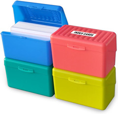 Index Card Holder Box 3×5 Flash Note Card Holder Storage File Box Organizer Case