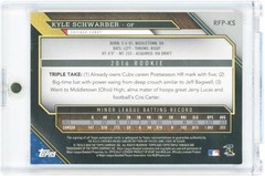 Kyle Schwarber Cubs Signed 2016 Topps Triple Threads #RFP-KS #11/99 Rookie Card