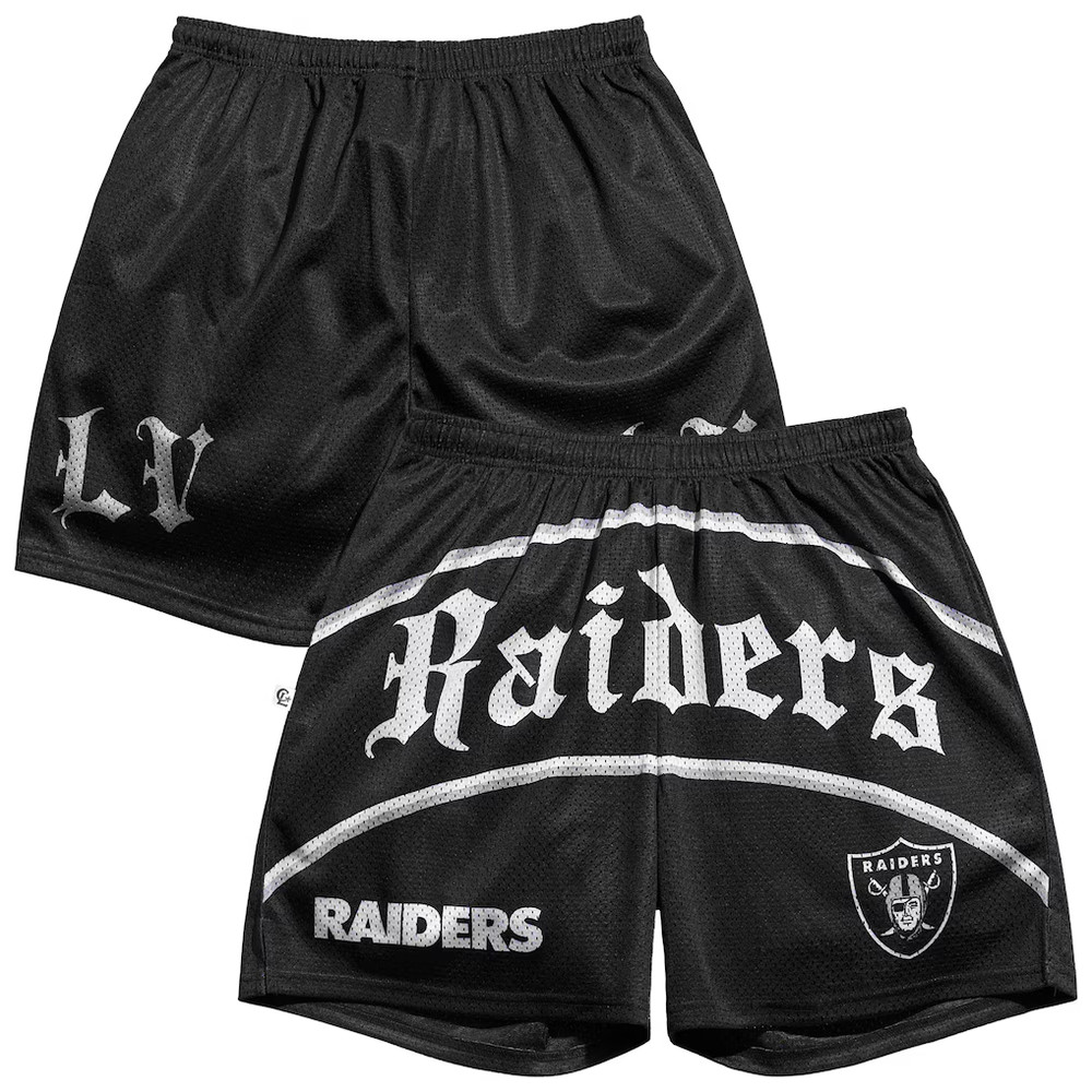 SALE- Las Vegas Raiders Chalk Line Victorian Retro Shorts – Black