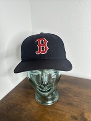 Boston Red Sox Hat Cap Mens 7 1/8 Navy New Era 59fifty Made In USA Baseball Wool