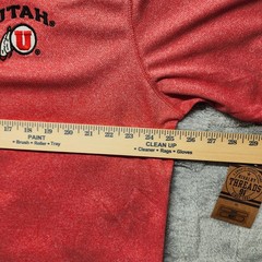 University Of Utah Men’s XL Rivalry Threads 91 Short Sleeve 1/4 Button Red NWT
