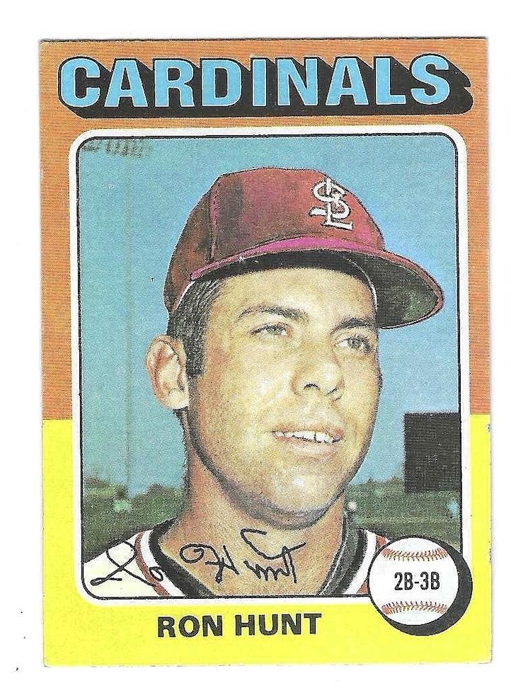 Ron Hunt 1975 Topps Mini #610 St. Louis Cardinals EX