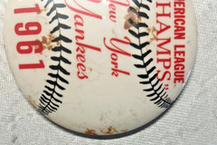 1961 New York Yankees American League Champs Pinback Button 3.5 Inches