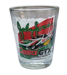 1997 Hunter MFG Castrol GTX John Force Racing Collectible Shot Glass