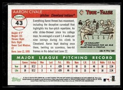 2020 Topps Archives Silver Aaron Civale RC 93/99 Cleveland Indians #43