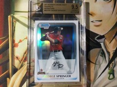 2011 BOWMAN CHROME GEORGE SPRINGER RC REFRACTOR PROSPECTS BGS 9.5 GEM MINT