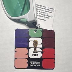 Official FIFA World Cup Mexico MEX UV400 Sunglasses White Green Mirror NW Tag