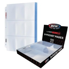 LaserWeld 9 Pocket Pages – 100 Page Pack | Glass-Like Clear Flat Lay | Premiu…