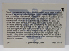 Indy 500 Gentlemen Start Your Engines Legends Of Indy Trading Card #1