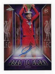 2025 Topps Chrome UEFA Virgil van Dijk #RTG-VD Purple Road to Glory Auto 3/75 NM