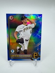 2022 Bowman Chrome Draft Blue Ref HUNTER BARCO PIRATES #BDC-103, /150 1ST Ed