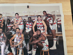 1982 Washington Bullets Team Folded Poster Mahorn Haywood Lucas