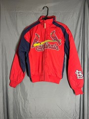 St. Louis Cardinals MLB Authentic Majestic Embroidered Patch Jacket YOUTH M