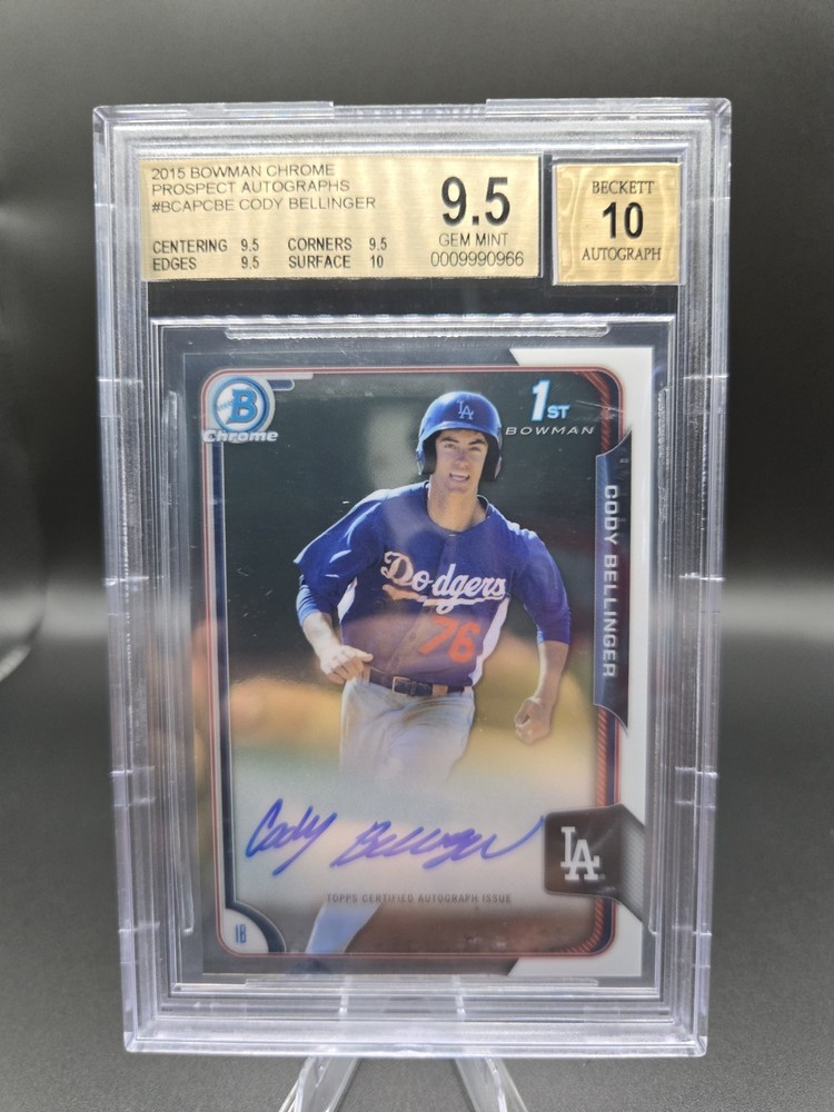 2015 Bowman Chrome Prospect Autographs Cody Bellinger 1st Bowman Auto BGS 9.5