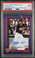 2025 Topps Chrome Update Autographs Daylen Lile Purple Refractor /250 POP 1