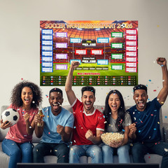 2 PCS World Cup Schedule Poster 2026 Large 24X33 Inch Tournament Wall Chart Set