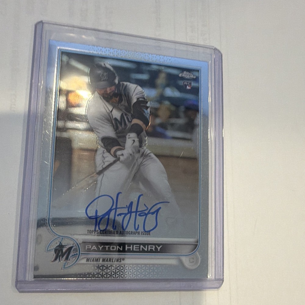 Topps Chrome 2022 Payton Henry Miami Marlins Rookie Auto Rookie Autographs RA-PH