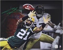Charles Woodson Packers Signed 16″ x 20″ Super Bowl XLV Pass Deflection Photo