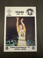 1986-87 McDag The General LSU Tigers ZORAN JOVANOVICH Basketball Card RARE