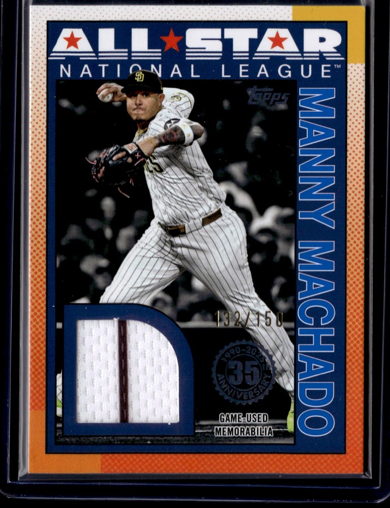 2025 Topps #90ASR-MM Manny Machado Relics Blue #/150