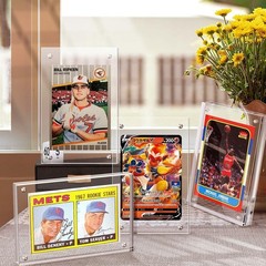 Acrylic Card Frame, Magnetic Trading Card Display Frames Desktop Display – 2 Set