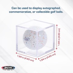 6 BCW Golf Ball Display Cases Clear Plastic 2 Part Cube Square Holder Autograph