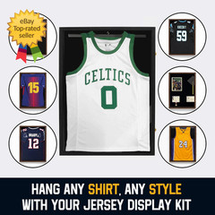 Display Case Jersey Shadow Box with 98% UV Protective Acrylic Door for Sports