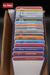 (32) Tall Sports Card Team Dividers with Custom NFL Team Labels (32 Team Set)