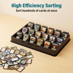 Trading Card Sorting Tray 5 Pack 18 Compartments Stackable Card Organizer TCG