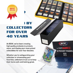BCW Resealable Graded Card Sleeves – 100 Pack | Clear Polypropylene