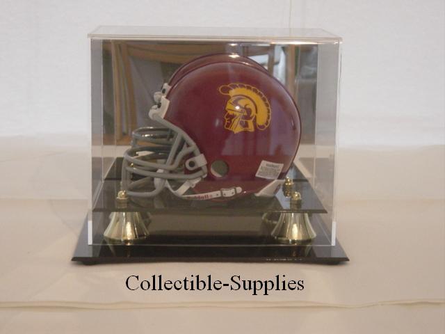 NEW DELUXE MINI FOOTBALL HELMET DISPLAY CASE HOLDER