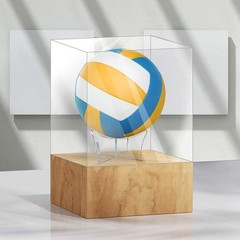 Compact Clear Acrylic Display Rack for Showcasing Sports Balls – 4.7 x 2.5 in