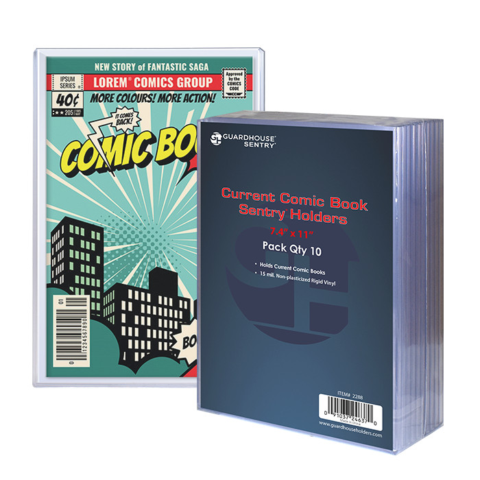 Guardhouse Toploaders Current Comic Sentry Holders Semi-Rigid Protector Display