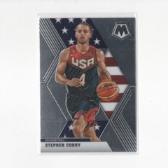 2019/20 Panini Mosaic Team USA Stephen Curry Base Card #260 Warriors MVP?