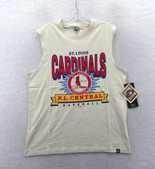 St Louis Cardinals Tank Top Men Medium Relaxed Beige ’47 Brand 100% Cotton Shirt