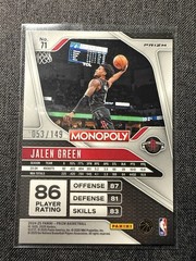Panini Prizm Monopoly 2024-25 Jalen Green #71 Orange Prizm /149 Rockets