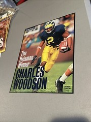 The Detroit news collector card the Heisman winner Charles Woodson. 10 1/2 X 13