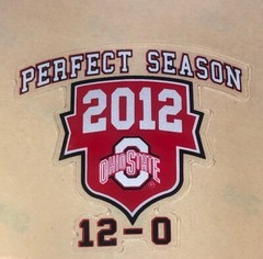 OHIO STATE BUCKEYES 2012 PERFECT SEASON 12-0 **AUTHENTIC** Mini Helmet Decals 🏈