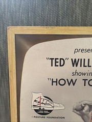 Ted Williams B.F. Goodrich “P.F. Flyers canvas Shoes advertising display 1950s.