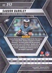 2025 Panini America, Inc. MOSAIC FOOTBALL SAQUON BARKLEY #212 PHILADELPHIA