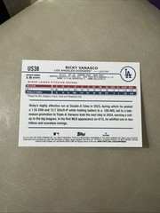 2024 Topps Update #US38 Ricky Vanasco Rookie RC Los Angeles Dodgers (base)