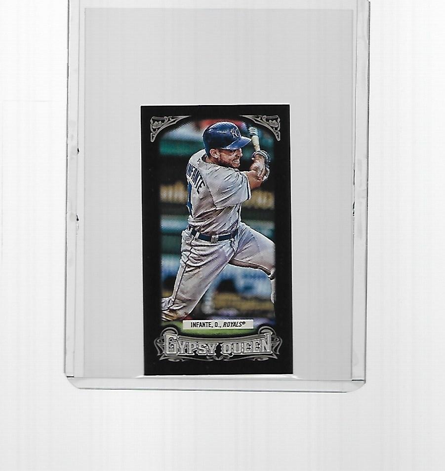 2014 TOPPS GYPSY QUEEN BASEBALL BLACK MINI OMAR INFANTE #129 (195/199)