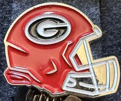 Georgia Bulldogs G Logo Football Helmet Enamel Pin – Red White Black Gold