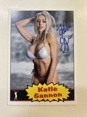 Katie Gannon Autographed Custom 1984 Card Wrestling Diva A-375