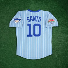 Ron Santo Chicago Cubs Men’s 1970’s Wrigley 100th Blue Away Cooperstown Jersey